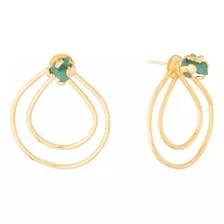 Aretes Topo Gotas De Esmeralda