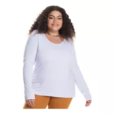 Blusa Manga Longa Viscotorcion Secret Glam Branco