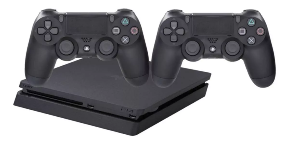 Sony Playstation 4 Slim 1tb Extra Dualshock 4 Controller Cor  Preto Onyx