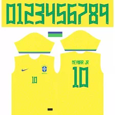 Arte Vetor Camisa Brasil Copa Do Mundo 2022 
