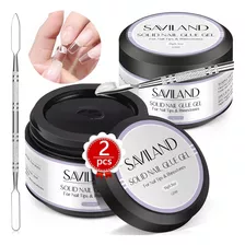 Saviland 30g Solid Nail Glue Gel Kit Para Puntas De Uñas - 2