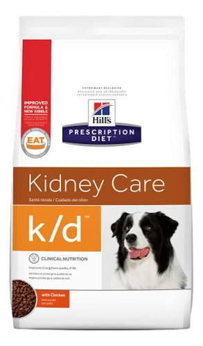 Alimento Hill's Prescription Diet Kidney Care Canine K/d Para Perro Adulto Todos Los Tamaños Sabor Pollo En Bolsa De 17.6lb