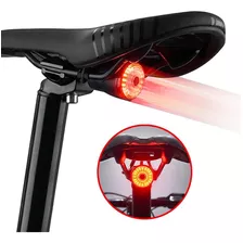 Luz De Bicicleta Led Con Sensor De Freno Recargable Usb Color Rojo