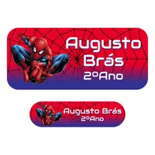 50 Etiqueta Adesivo Homem Aranha Spider Man Material Escolar