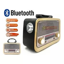 Caixa Som Rádio Retrô Vintage A3199 Bluetooth Portátil