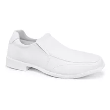 Sapato Masculino Branco Ultra Confort Área Da Saúde Elástico