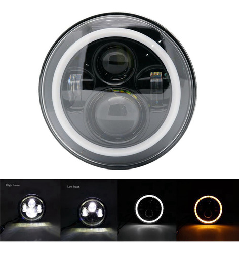 Q Faros Led Redondos Angel Eye Wrangler Jeep Volcho 7 # Foto 2