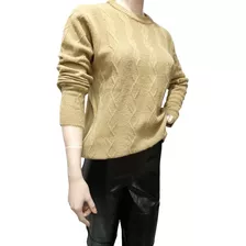Sweater Lana Textura Suave Calado Abrigado