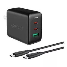 Cargador Pd 65w De 3 Puertos Usb-c+usb-c+usb-a Acefast