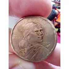Moneda Plateada De Un Dólar Año 2000