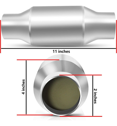 Convertidor Cataltico Wasaett A410250 2'' Acero Inoxidable Foto 4