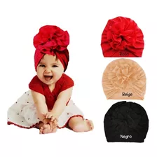 3 Gorritos Para Bebé Turbantes De Flor, Baby Headwrap!