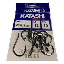 Anzuelos Katashi Chinu Ring N° 12 Blister X 10u Moscas Pacu