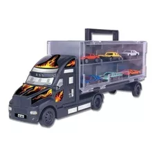 Brinquedo Mini Carreta Cegonha C/ 6 Carrinhos Metal Caminhão