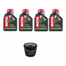 4 Óleos 5100 15w50 Motul + Filtro Óleo Cbr 1000 Psl638