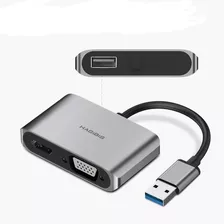 Adaptador Hagibis Usb 3.0 A Hdmi Vga Usb Windows Mac Dup Ext