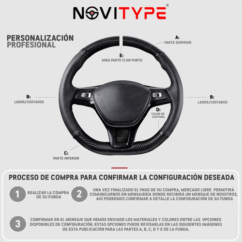 Funda Cubre Volante Mazda 3 Cx30 2019-2024 Suade Y Carbono  Foto 5