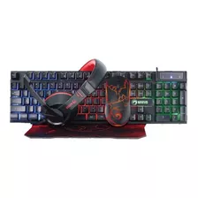 Marvo Combo Gamer 4 En 1 Teclado Mouse Auricular Y Pad Cm409