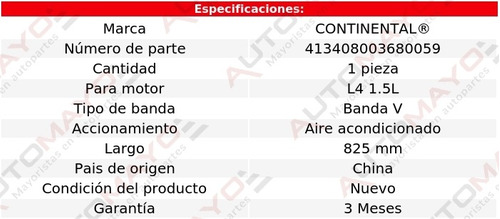 Banda Acc 825 Mm Aire Acondicionado Excel L4 1.5l 93-94 Foto 4