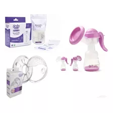 Kit Lactancia Materna Extractor Bolsas Conchas Leche Manual