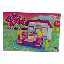 Brinquedo Infantil Sala Da Bia Bloco De Montar 148 Peças