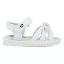 Sandalias Huaraches Coqueta Niña Casual Charol Blanco (13.0 