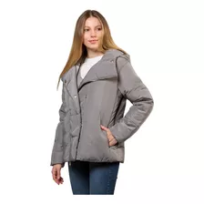 Campera La Martina Con Capucha Gris Mujer