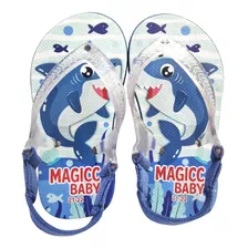 Chinelo Menino Bebê Estilo Havaianas Tubarão Magicc Baby