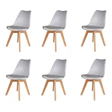 Sillas Tulip Eames Nordicas Con Almohadon X6 Unidades 