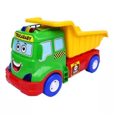 Camion Volcador Trucababy Con Luces Y Sonido Calesita- 10003 Color Verde