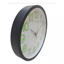 Relógio De Parede Redondo Núm. Verdes 30x30 Cm Pont Contínuo