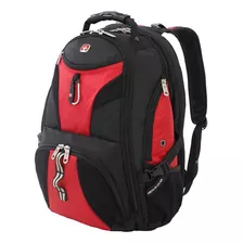 Mochila Para Portátil Swissgear, Rojo Y Negro Moderno Urbano