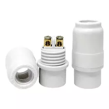 Kit 6 Bocal Pendente Soquete E14 Plástico Branco Decorlux