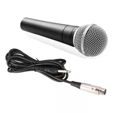 Microfone Profissional Com Cabo Sm-58 Igreja Show Karaoke