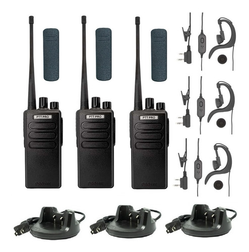 3 Radios Uhf Pro1000 16 Canales Compatible Kenwood Motorola Foto 2