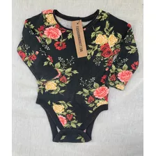 Body Mangas Largas Negro Old Navy Talle 6-12mees No Cheeky 