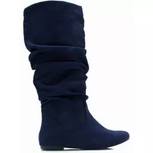 Botas Suede Slouch Taco Bajo Importadas Usa A3