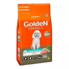 Golden Formula Cães Adultos Pequeno Porte Frango Arroz 3kg