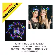 Cintillo Led Gata Raton Conejita Unicornio Fiesta Hora Loca 