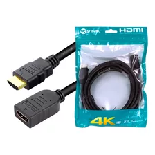 Cabo Extensor Hdmi Macho X Fêmea 5 Metros 4k Hdr Emenda 2.0