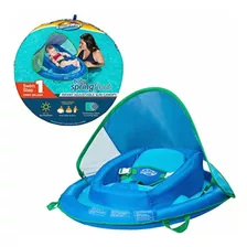 Swimways Flotador Para Bebé, Toldo Ajustable Azul