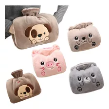 Bolsa Térmica Para Agua Caliente Anti Cólicos Peluche 1 L