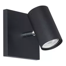 Aplique Baño Pared 1 Luz Negro Moderno Led Gu10 Vg