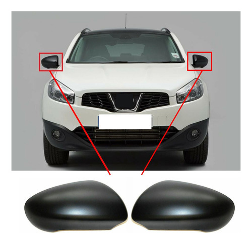 2 Piezas Para Nissan Qashqai 2007-2014 Espejo Retrovisor De Foto 2