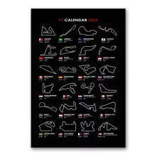 Poster Formula 1 48x33cm F1 Circuitos Pistas Circuito 2023 