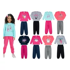 Kit 10 Peças Moletom Infantil Feminino Inverno Menina 1 A 8