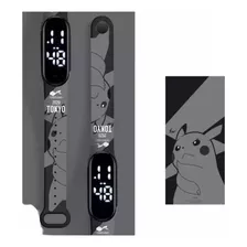 Pokémon Reloj Digital Niño Dark Pikachu Resistente Al Agua