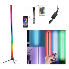 Luz Lampara Pie Esquinero Led Rgb Bluethoot Minimalista Deco