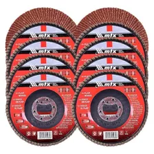 10 Discos De Lixa Flap 4.1/2 Pol Grana 100 Mtx