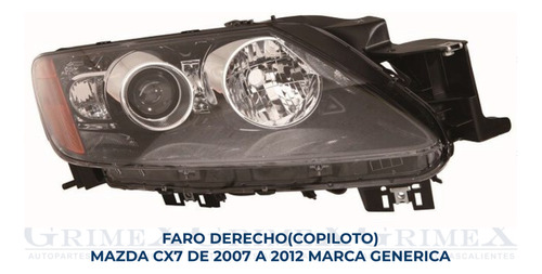 Faro Mazda Cx7 2007-07-2008-2009-2010-2011-2012-12 Ore Foto 10